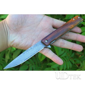 Wolf King Kong Quick Opening Folding Knife with Damascus blade UD2105455